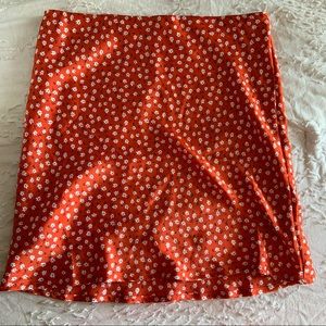 Glassons Red Floral satin mini skirt